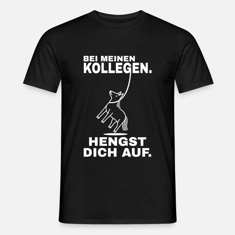 Stalling Yourself Up - White Text - Men’s T-shirt - black