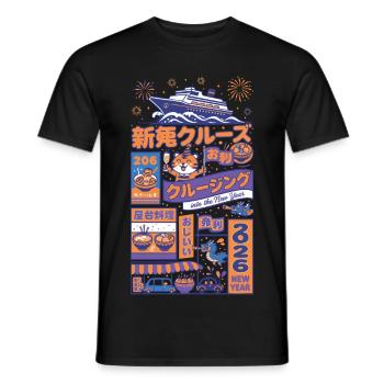 Expérience Croisière du Nouvel An 2026 - T-shirt homme - noir - Devant - AI Model Male 178 light (178cm)
