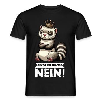 Bevor Du Fragst Nein Frettchen Frettchenbesitzer - Männer T-Shirt - Schwarz - Vorne - AI Model Male 178 light (178cm)