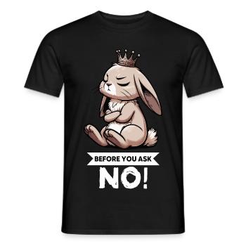 Avant que tu ne demandes à Rabbit Bunny Bunny Bunny Rongeur aux longues oreilles - T-shirt homme - noir - Devant - AI Model Male 178 light (178cm)