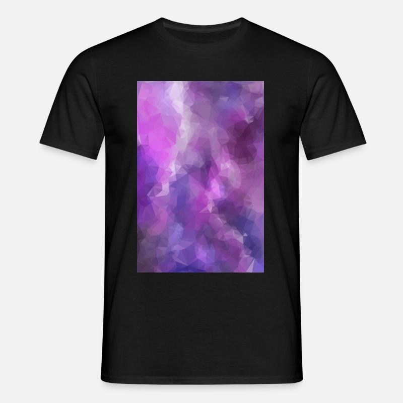 Low Poly triangulated Galaxy - Männer T-Shirt - Schwarz