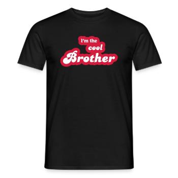 I'm the cool brother - Men's T-Shirt - black - Front - AI Model Male 178 light (178cm)
