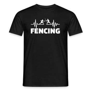 Fencing - Men's T-Shirt - black - Front - AI Model Male 178 light (178cm)