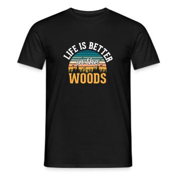 Life Is Better In the Forest - Men's T-Shirt - black - Front - AI Model Male 178 light (178cm)