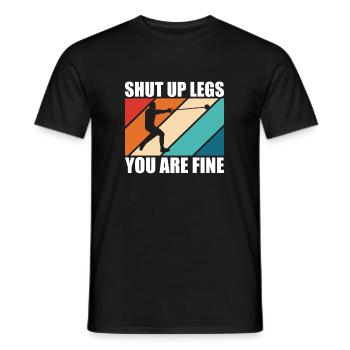Shut Up Legs You Are Fine Hammer Throw Shirt - Men's T-Shirt - black - Front - AI Model Male 178 light (178cm)