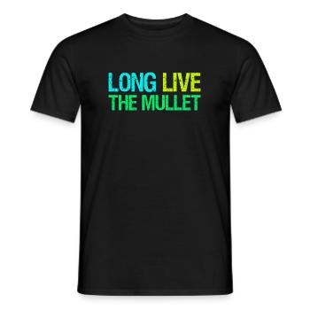Long Live The Mullet Vokuhila Shirt Geschenk - Männer T-Shirt - Schwarz - Vorne - AI Model Male 178 light (178cm)
