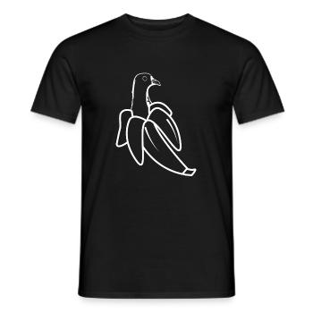 Pigeon Banana Shirt Gift - Men's T-Shirt - black - Front - AI Model Male 178 light (178cm)