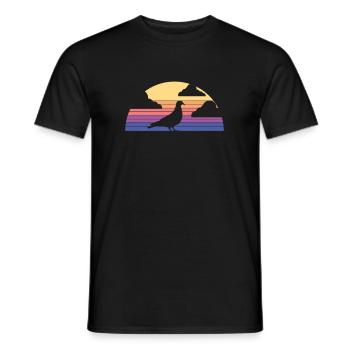 Vintage Retro Dove Shirt Gift - Men's T-Shirt - black - Front - AI Model Male 178 light (178cm)