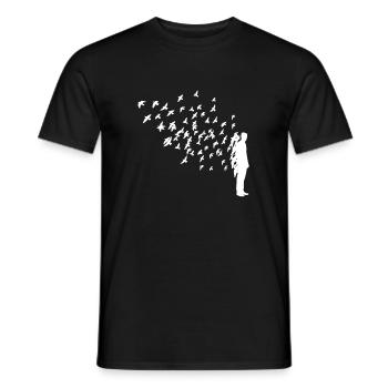 Pigeon Pigeon Shirt Gift - Men's T-Shirt - black - Front - AI Model Male 178 light (178cm)