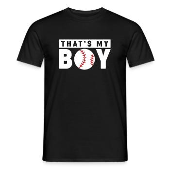 That ́s My Boy Baseball Shirt Gift - Men's T-Shirt - black - Front - AI Model Male 178 light (178cm)