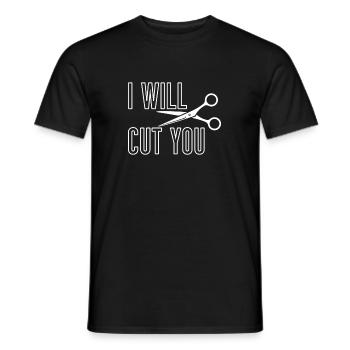 I Will Cut You Barber Shirt - Männer T-Shirt - Schwarz - Vorne - AI Model Male 178 light (178cm)