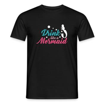 Buvez comme une sirène Chemise Cadeau Croisière - T-shirt homme - noir - Devant - AI Model Male 178 light (178cm)
