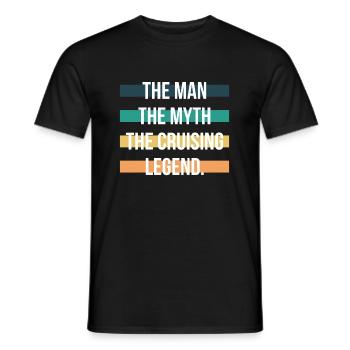 L’homme Le mythe La chemise de légende de la croisière - T-shirt homme - noir - Devant - AI Model Male 178 light (178cm)