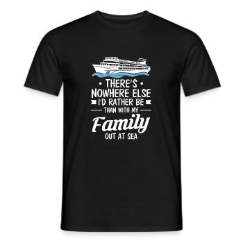 Il n’y a nulle part ailleurs... Chemise de croisière familiale - T-shirt homme - noir - Devant - AI Model Male 178 light (178cm)
