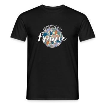 Honeymoon Flitterwochen Urlaub Shirt Frankreich - Männer T-Shirt - Schwarz - Vorne - AI Model Male 178 light (178cm)