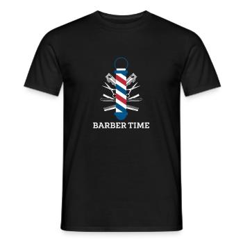Barber Time Shirt Geschenk - Männer T-Shirt - Schwarz - Vorne - AI Model Male 178 light (178cm)