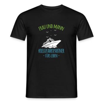 Frau Und Mann Kreuzfahrtpartner Fürs Leben Shirt - Männer T-Shirt - Schwarz - Vorne - AI Model Male 178 light (178cm)