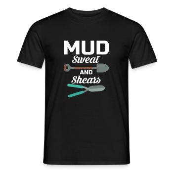 Mud Sweat And Shears Gardener Shirt Gift - Men's T-Shirt - black - Front - AI Model Male 178 light (178cm)