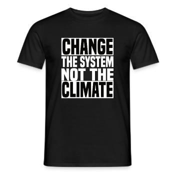 Change The System Not The Climate - Klimawandel - Men's T-Shirt - black - Front - AI Model Male 178 light (178cm)