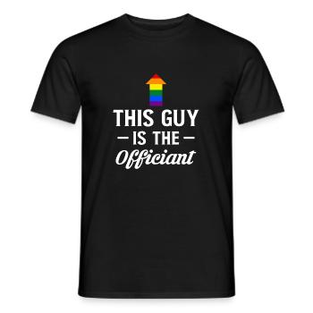 This Guy Is The Officant Official Wedding LGBT - Men's T-Shirt - black - Front - AI Model Male 178 light (178cm)