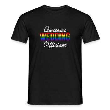 Super cadeau de chemise LGBT officiant de mariage - T-shirt homme - noir - Devant - AI Model Male 178 light (178cm)