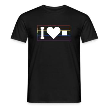 J’aime le cadeau d’officiant LGBT - T-shirt homme - noir - Devant - AI Model Male 178 light (178cm)