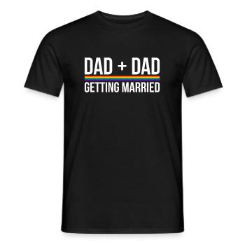 Papa + Papa Se marier Officiant Cadeau De Chemise - T-shirt homme - noir - Devant - AI Model Male 178 light (178cm)