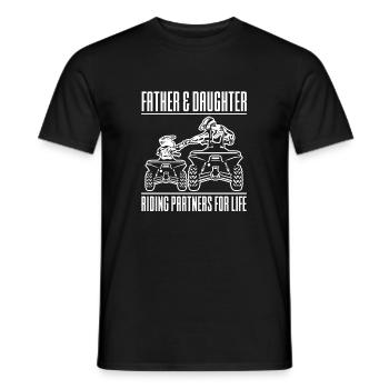 Père et partenaires de DAughter Racing pour la vie - T-shirt homme - noir - Devant - AI Model Male 178 light (178cm)