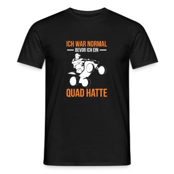 Ich War Normal Bevor Ein Quad Hatte - Männer T-Shirt - Schwarz - Vorne - AI Model Male 178 light (178cm)