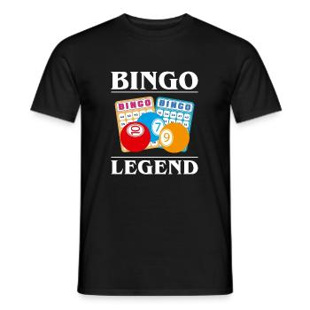Bingo Legend Shirt Geschenk - Männer T-Shirt - Schwarz - Vorne - AI Model Male 178 light (178cm)