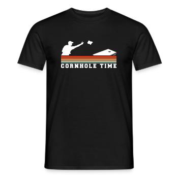 Cornhole Time Vintage Retro Gift - Men's T-Shirt - black - Front - AI Model Male 178 light (178cm)