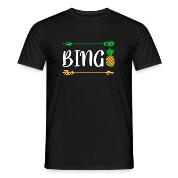 Bingo Pineapple Shirt Gift - Men's T-Shirt - black - Front - AI Model Male 178 light (178cm)