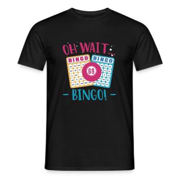 Oh Wait.. BINGO Shirt Geschenk - Männer T-Shirt - Schwarz - Vorne - AI Model Male 178 light (178cm)
