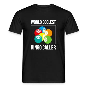 World Coolest Bingo Caller Shirt Gift - Men's T-Shirt - black - Front - AI Model Male 178 light (178cm)
