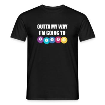 Outta My Way Im Going To Bingo Shirt Geschenk - Männer T-Shirt - Schwarz - Vorne - AI Model Male 178 light (178cm)