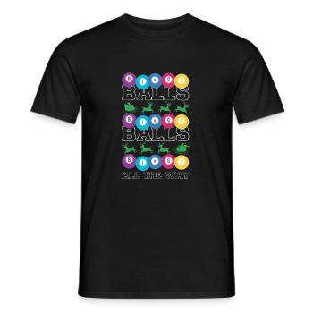 Balls Bingo Shirt Ugly Sweatshirt Christmas Shirt - Männer T-Shirt - Schwarz - Vorne - AI Model Male 178 light (178cm)