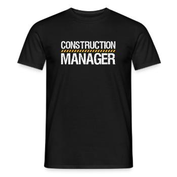 Construction Manager Shirt Geschenk - Männer T-Shirt - Schwarz - Vorne - AI Model Male 178 light (178cm)