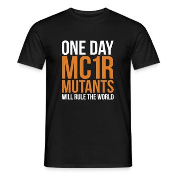 One Day MC1R Mutants Will Rule The World - Men's T-Shirt - black - Front - AI Model Male 178 light (178cm)