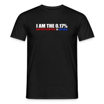 At The 0.17% Redhead & Blue Eyes - Men's T-Shirt - black - Front - AI Model Male 178 light (178cm)
