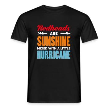 Les roux sont le soleil mélangé avec un petit ouragan - T-shirt homme - noir - Devant - AI Model Male 178 light (178cm)