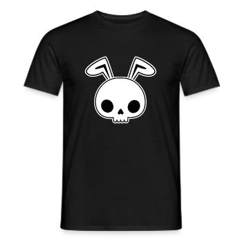 Hase Halloween Shirt Geschenk - Männer T-Shirt - Schwarz - Vorne - AI Model Male 178 light (178cm)