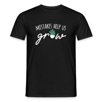 Mistakes Help Us Grow - Männer T-Shirt - Schwarz - Vorne - AI Model Male 178 light (178cm)
