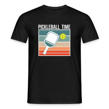 Pickleball Time Cadeau Vintage Rétro - T-shirt homme - noir - Devant - AI Model Male 178 light (178cm)