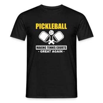 Pickleball Making Tennis Courts Great Agian - T-shirt homme - noir - Devant - AI Model Male 178 light (178cm)