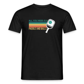 All You Need Is A Paddle And Balls Pickleball - Männer T-Shirt - Schwarz - Vorne - AI Model Male 178 light (178cm)