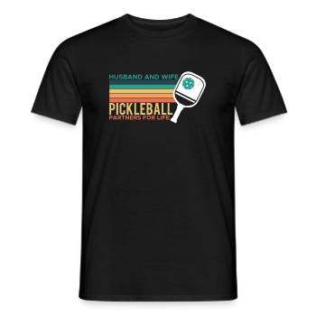Partenaires de pickleball mari et femme pour la vie - T-shirt homme - noir - Devant - AI Model Male 178 light (178cm)