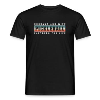 Partenaires de pickleball mari et femme pour la vie - T-shirt homme - noir - Devant - AI Model Male 178 light (178cm)
