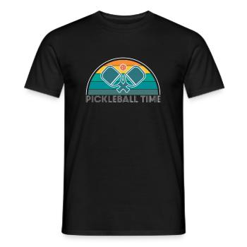 Pickleball Time Cadeau Vintage Rétro - T-shirt homme - noir - Devant - AI Model Male 178 light (178cm)