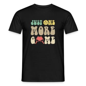 Just One More Game Pickleball Shirt - Männer T-Shirt - Schwarz - Vorne - AI Model Male 178 light (178cm)