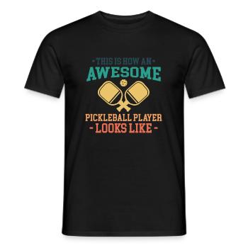 Awesome Pickleball Player Looks Like - Männer T-Shirt - Schwarz - Vorne - AI Model Male 178 light (178cm)